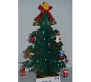 Christmas tree with small ornaments and yellow star