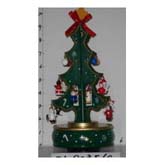 Solid christmas tree with music box